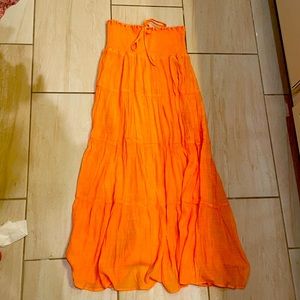 Beautiful strapless light flowy dress